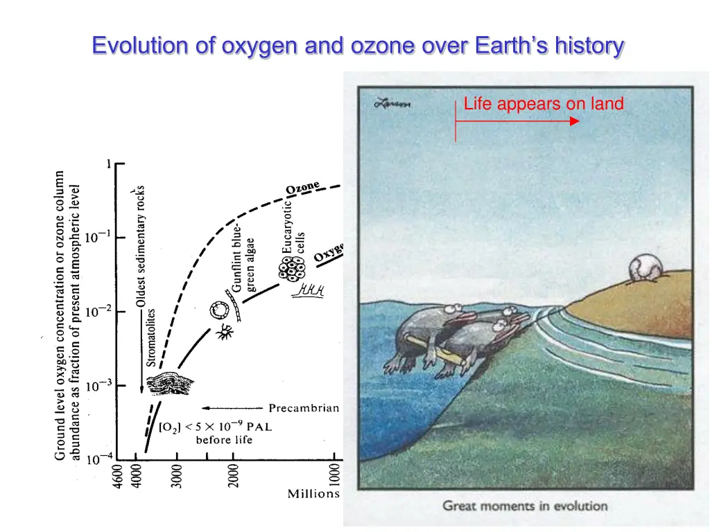 evolution of oxygen and ozone over earth s history