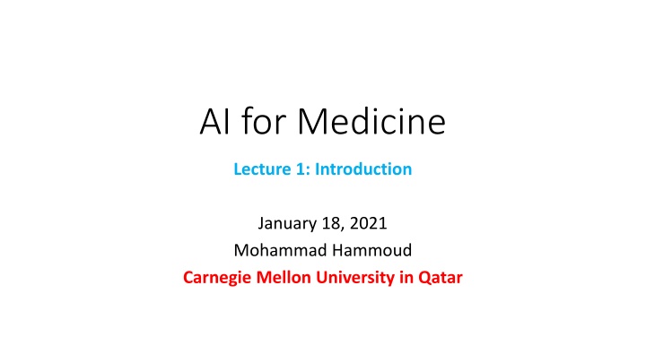 ai for medicine