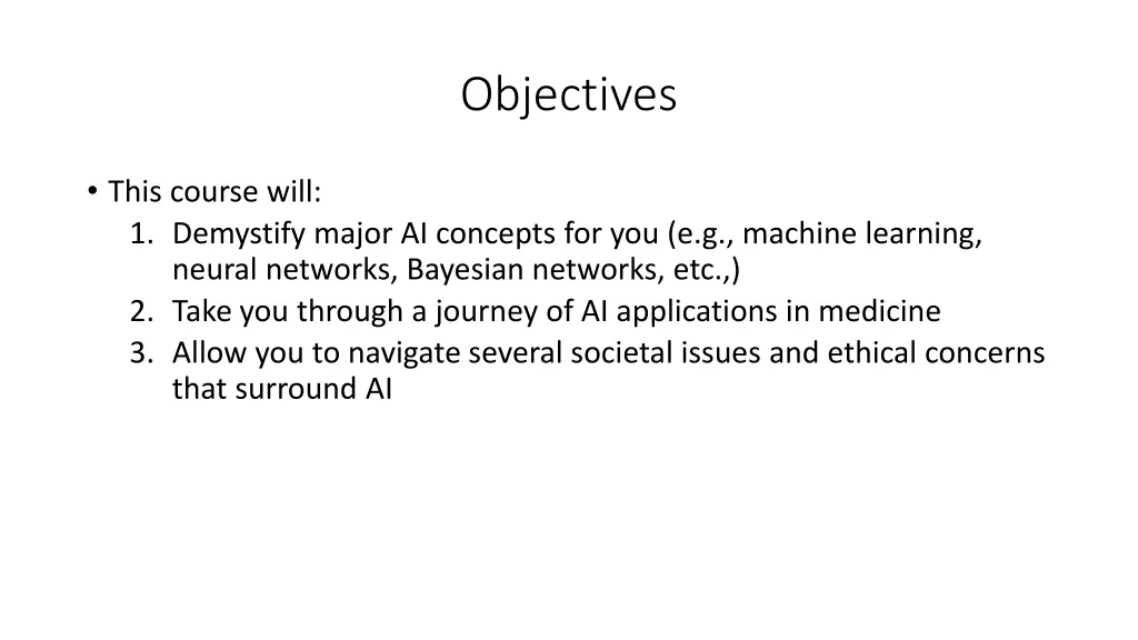 objectives