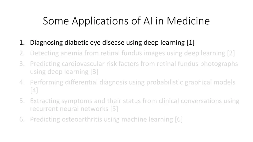 some applications of ai in medicine 1