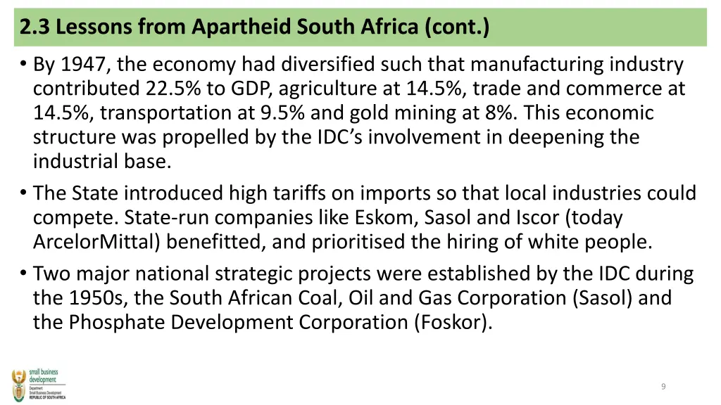 2 3 lessons from apartheid south africa cont