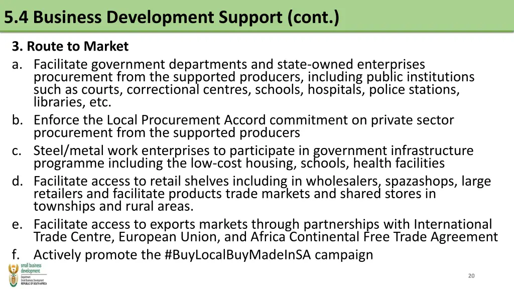 5 4 business development support cont 1