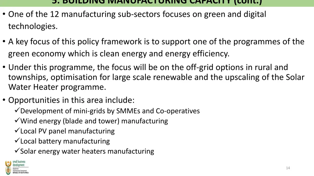 5 building manufacturing capacity cont