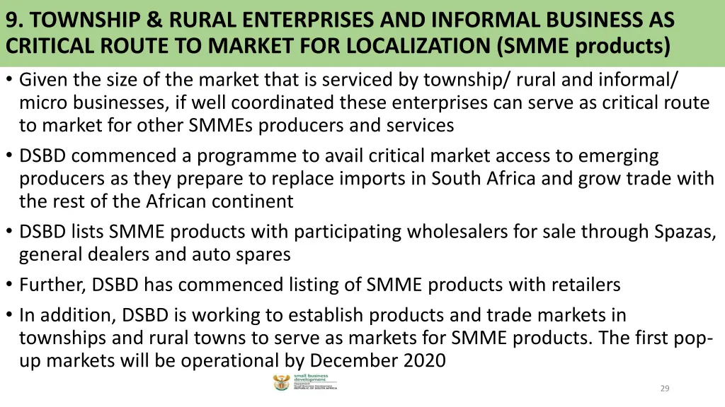 9 township rural enterprises and informal