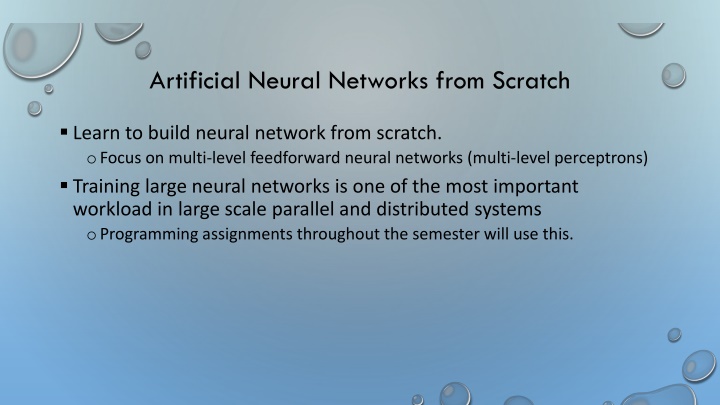 artificial neural networks from scratch