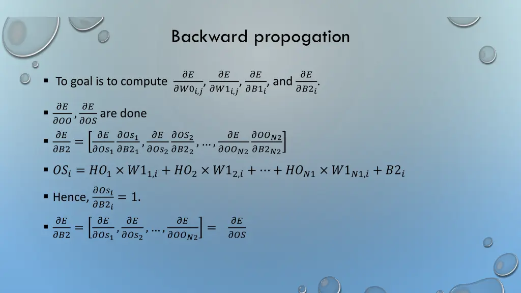 backward propogation 2