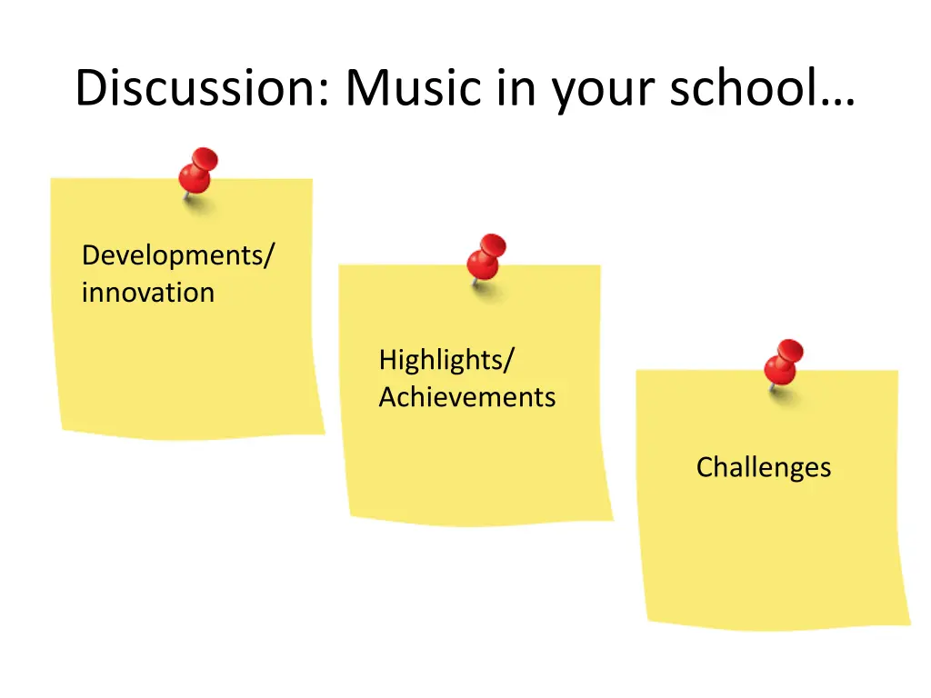 discussion music in your school