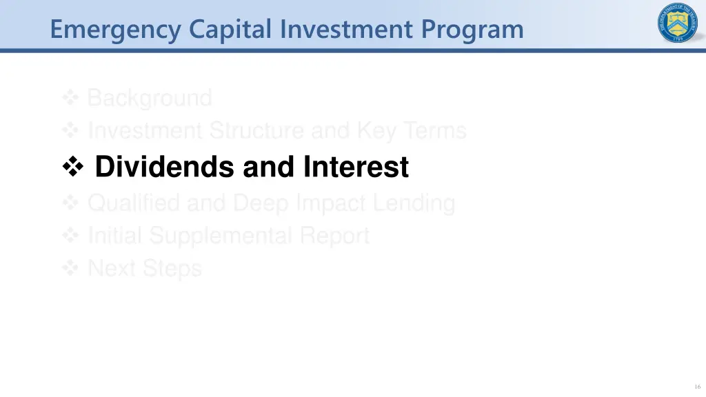 emergency capital investment program 15