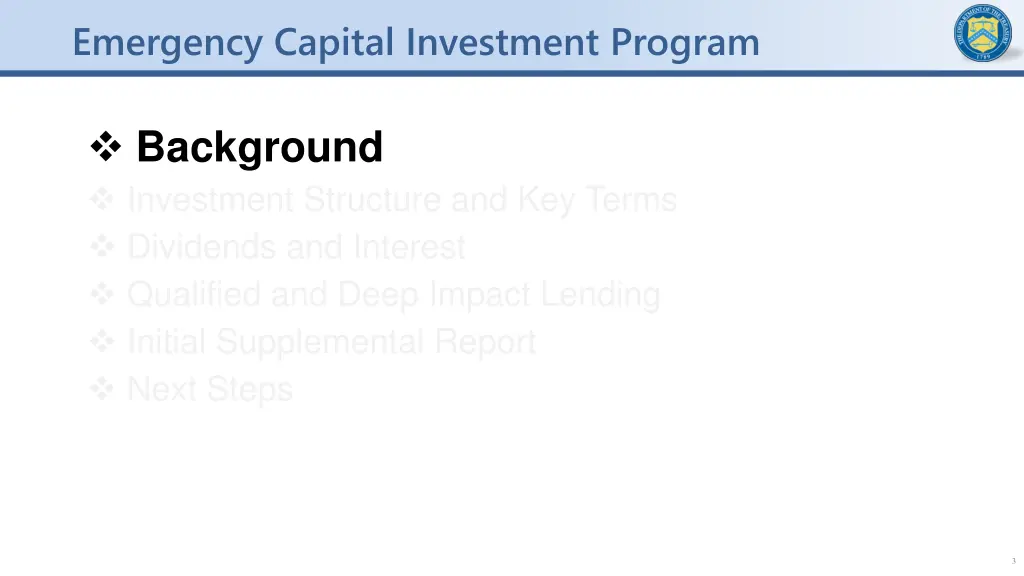 emergency capital investment program 2