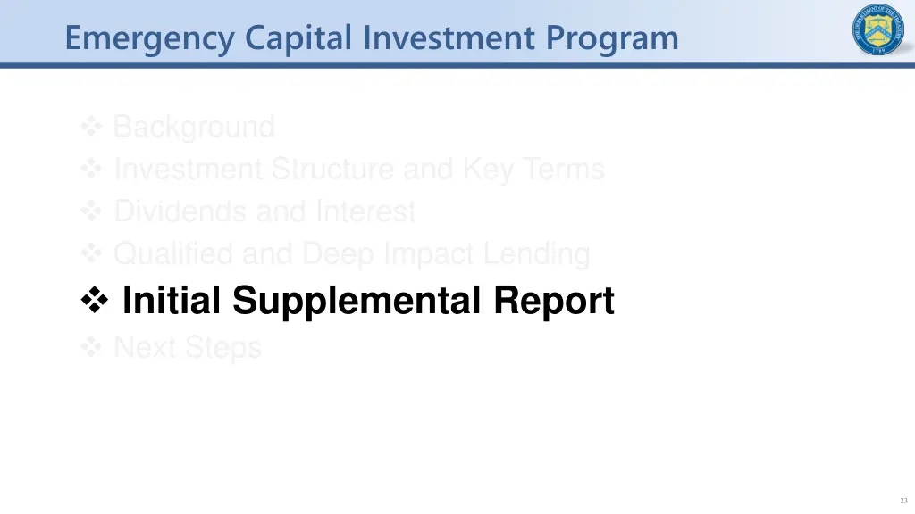 emergency capital investment program 22