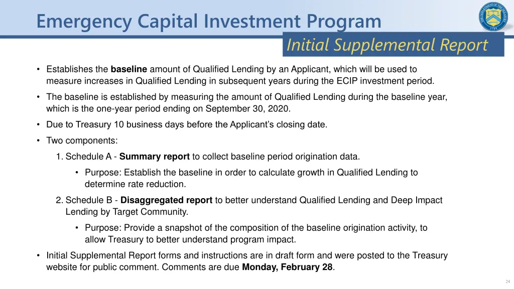 emergency capital investment program 23