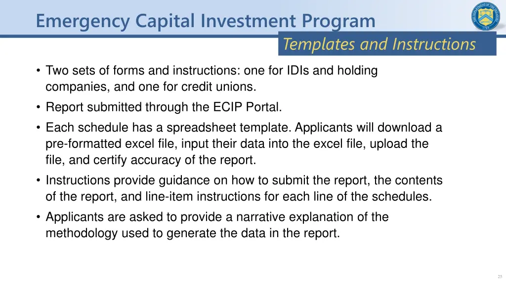 emergency capital investment program 24