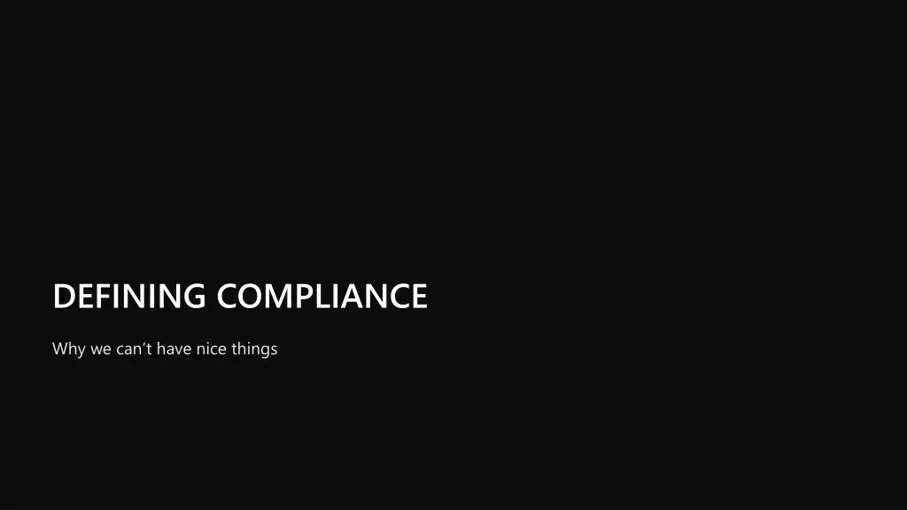 defining compliance