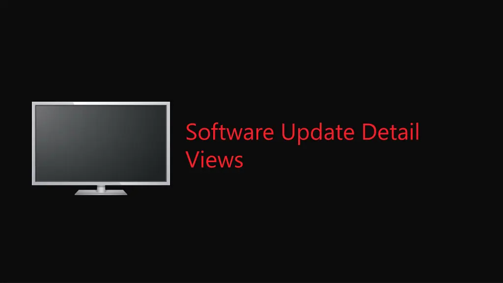 software update detail views