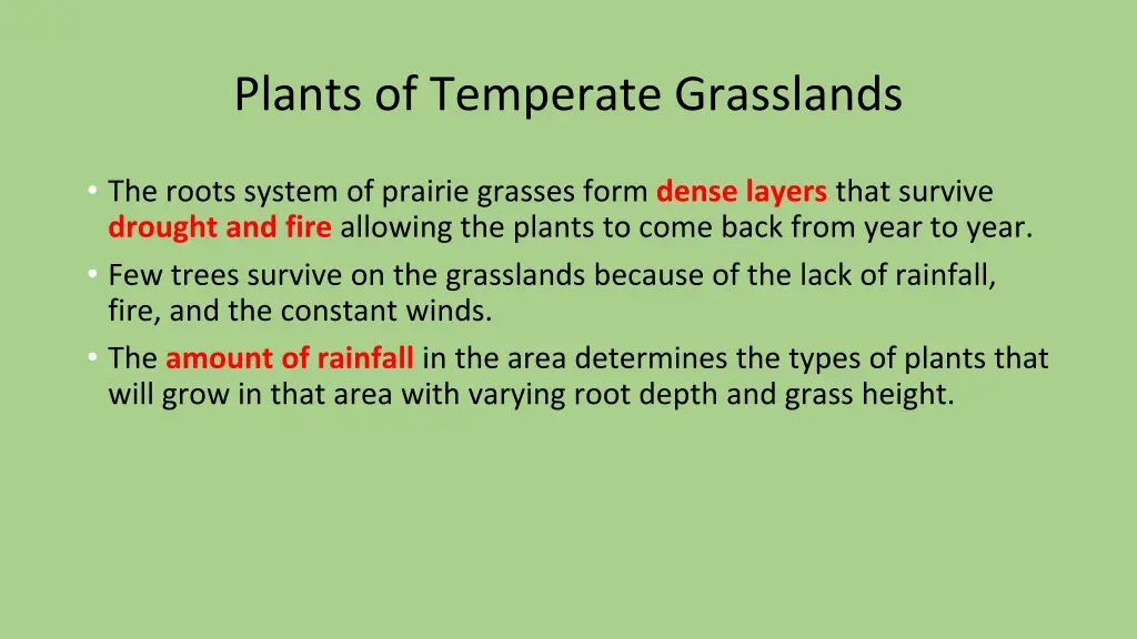 plants of temperate grasslands