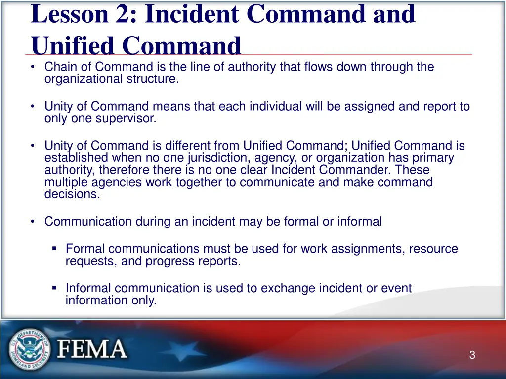 lesson 2 incident command and unified command