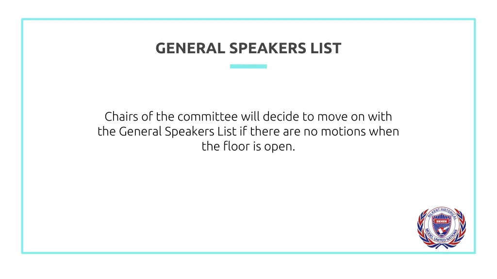 general speakers list