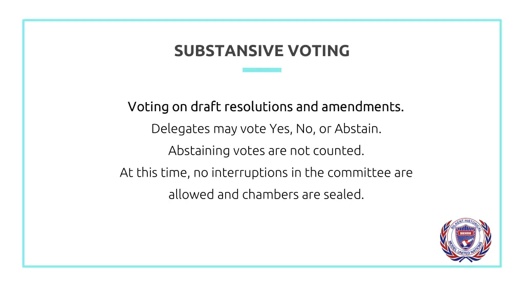 substansive voting