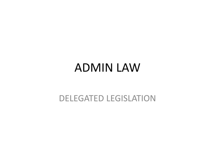 admin law