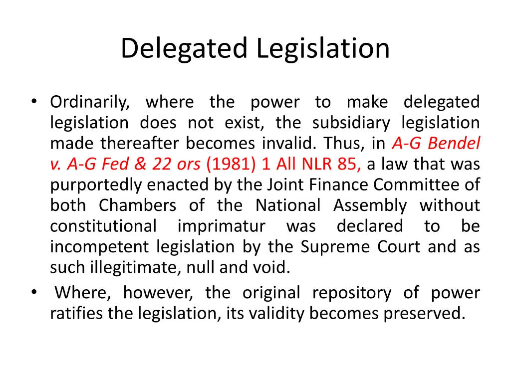 delegated legislation 1