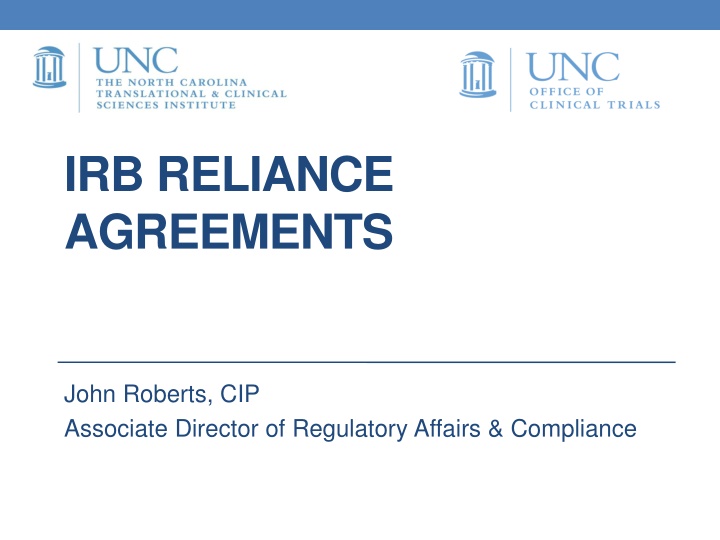 irb reliance agreements