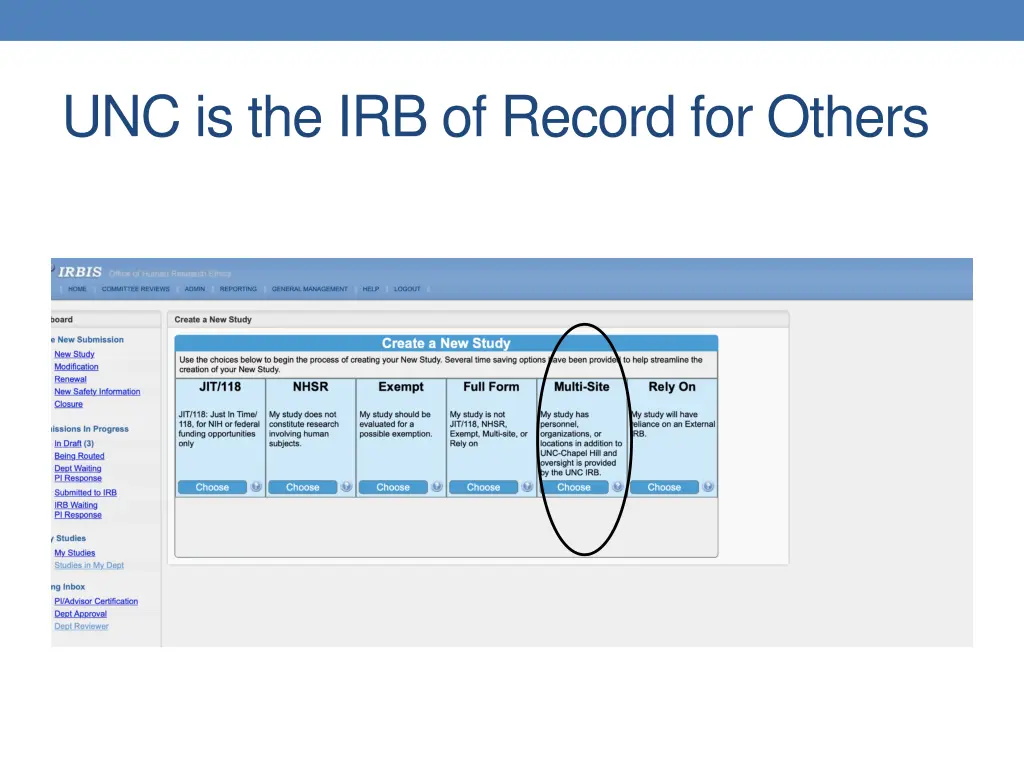 unc is the irb of record for others