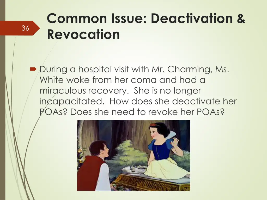 common issue deactivation revocation