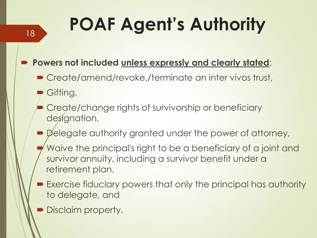 poaf agent s authority 1