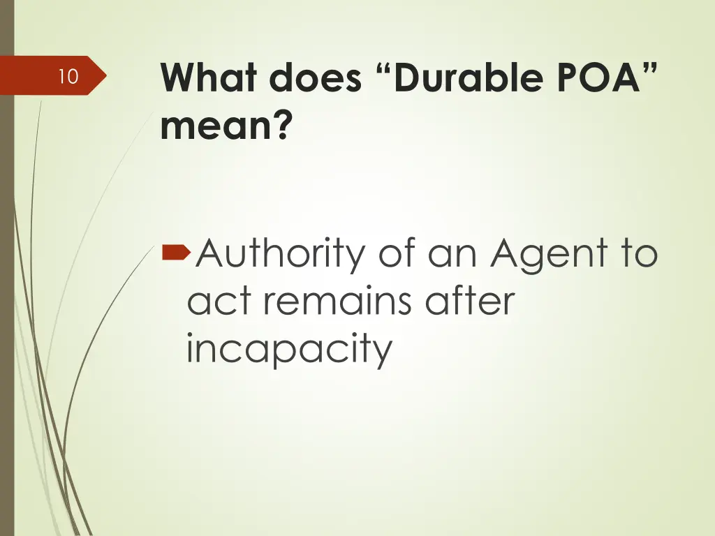 what does durable poa mean