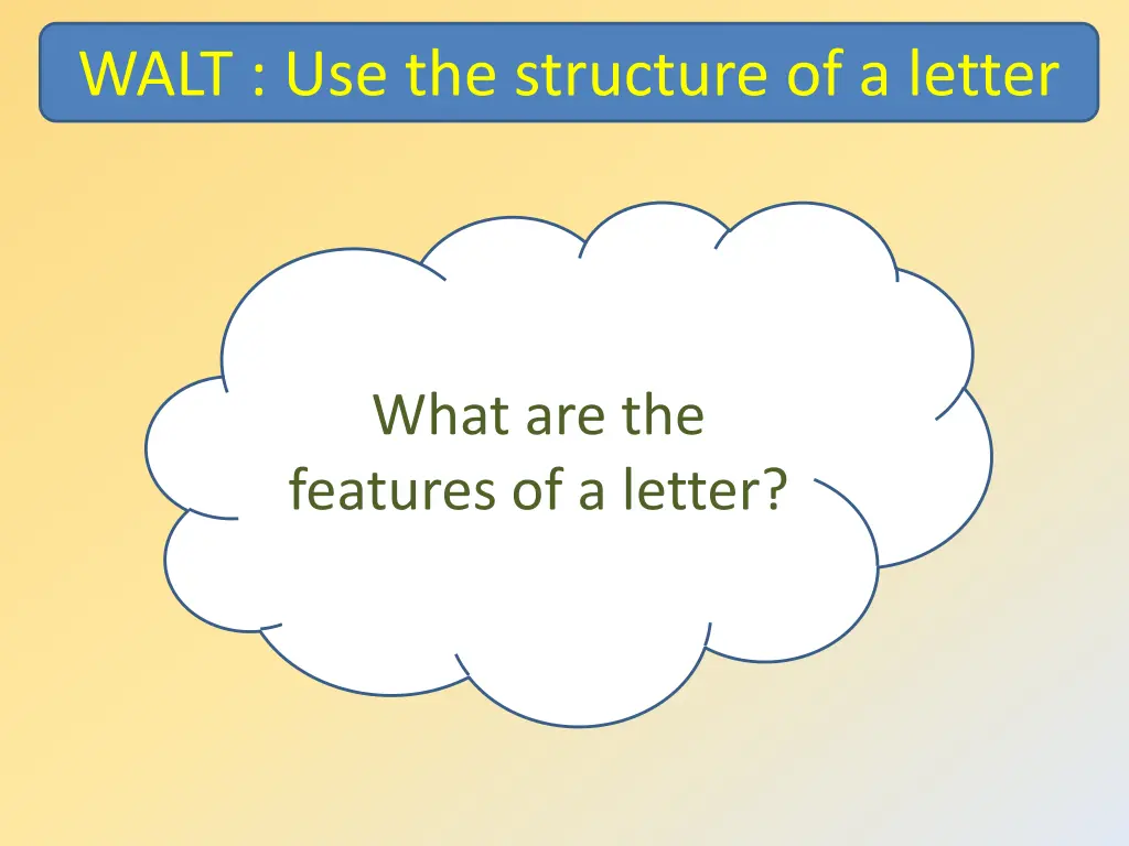 walt use the structure of a letter