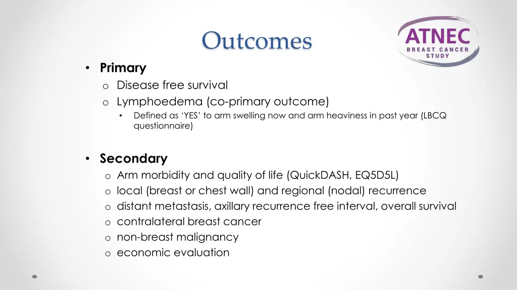 outcomes