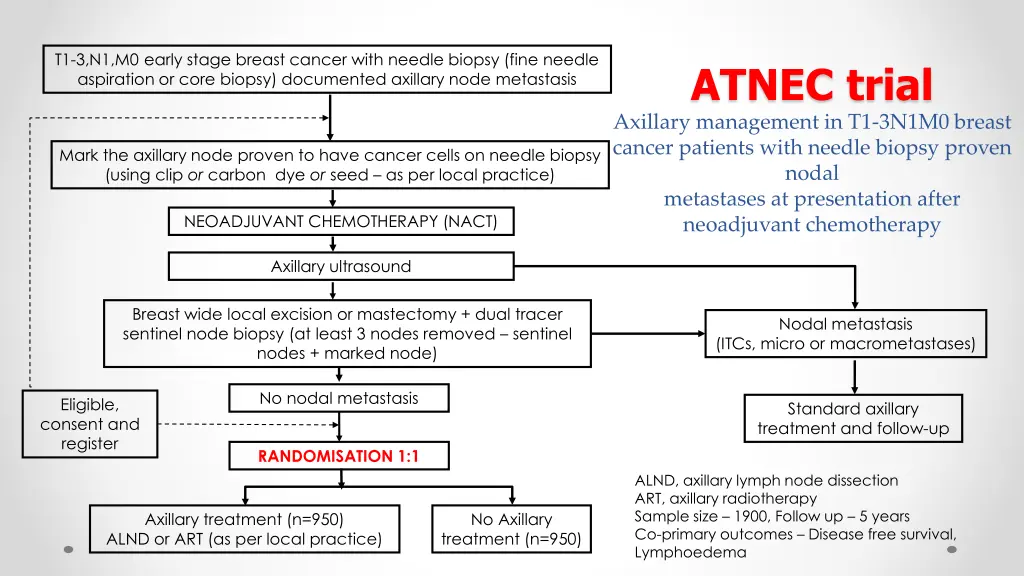 t1 3 n1 m0 early stage breast cancer with needle