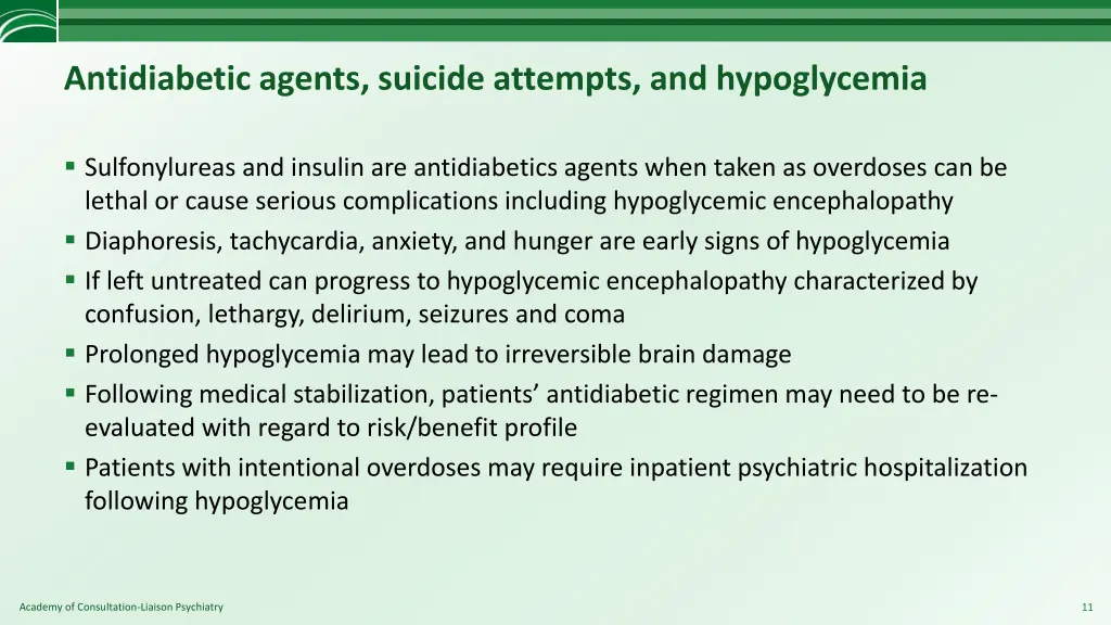 antidiabetic agents suicide attempts