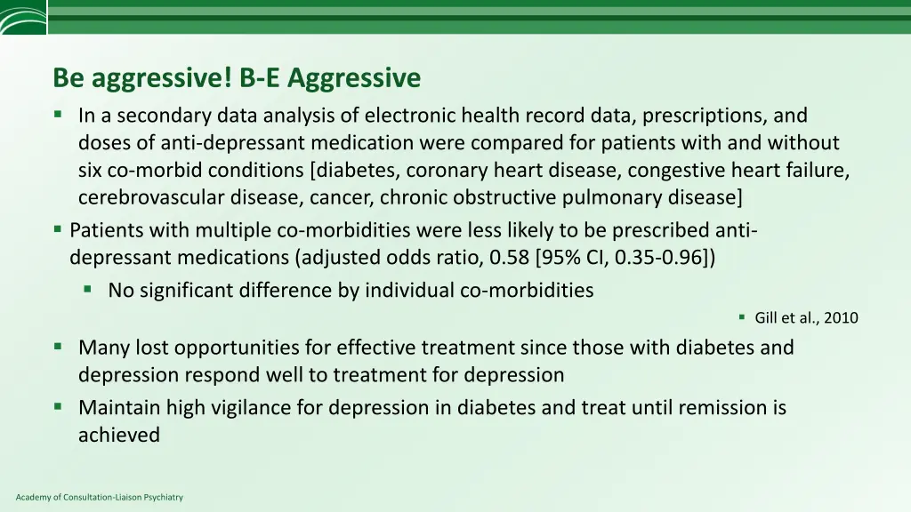 be aggressive b e aggressive in a secondary data