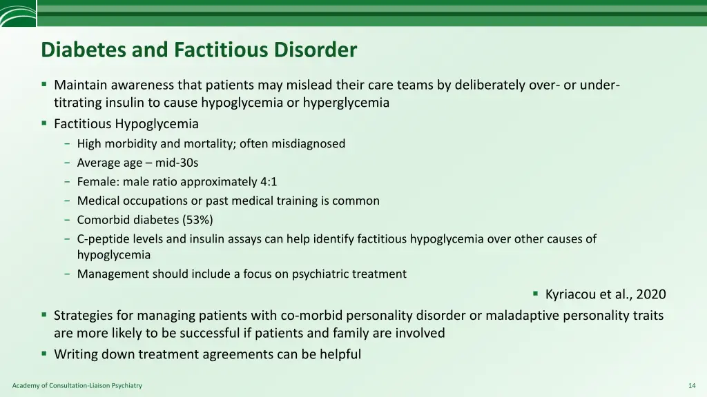 diabetes and factitious disorder