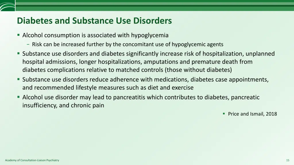 diabetes and substance use disorders