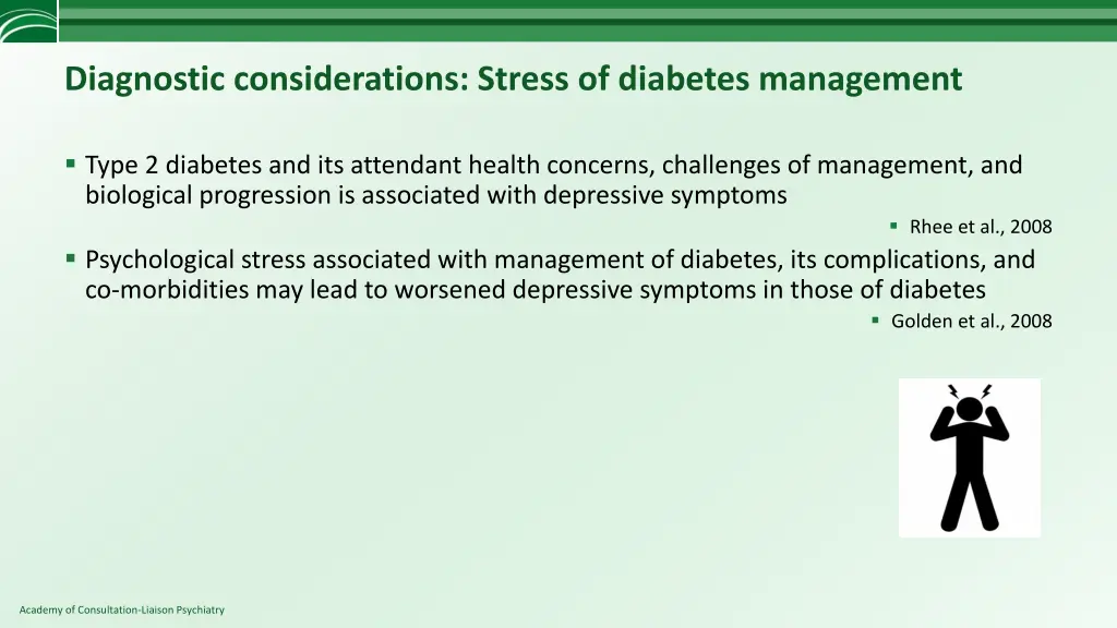 diagnostic considerations stress of diabetes