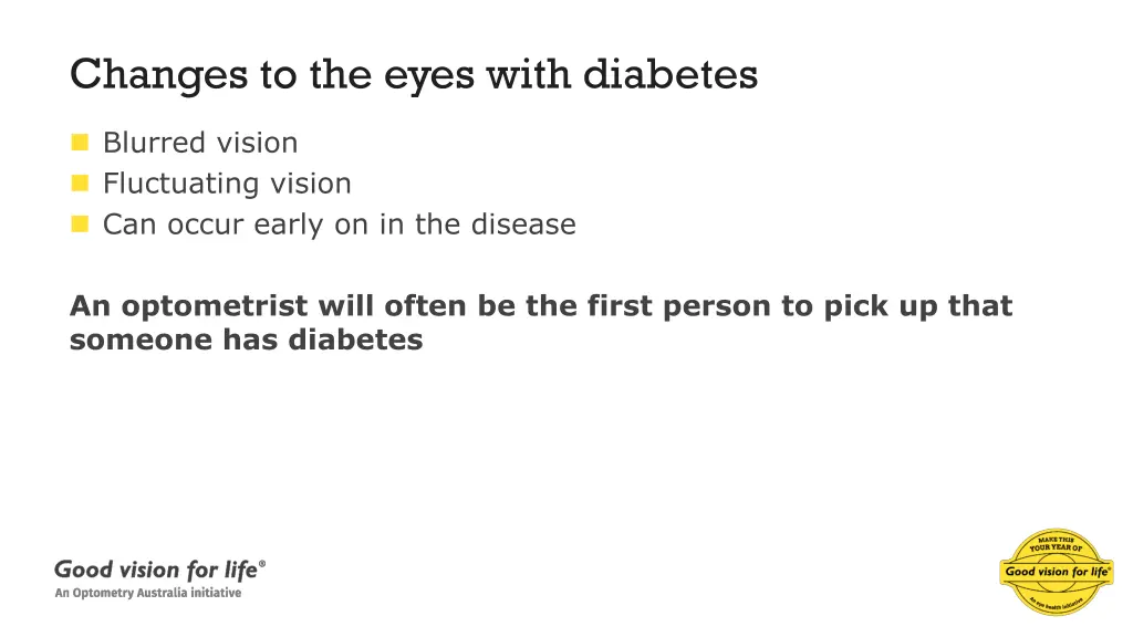 changes to the eyes with diabetes