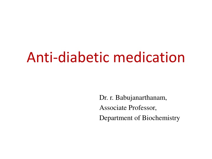 anti diabetic medication