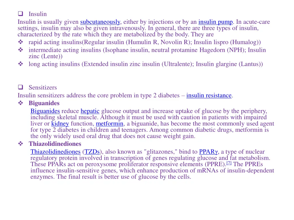 insulin insulin is usually given subcutaneously