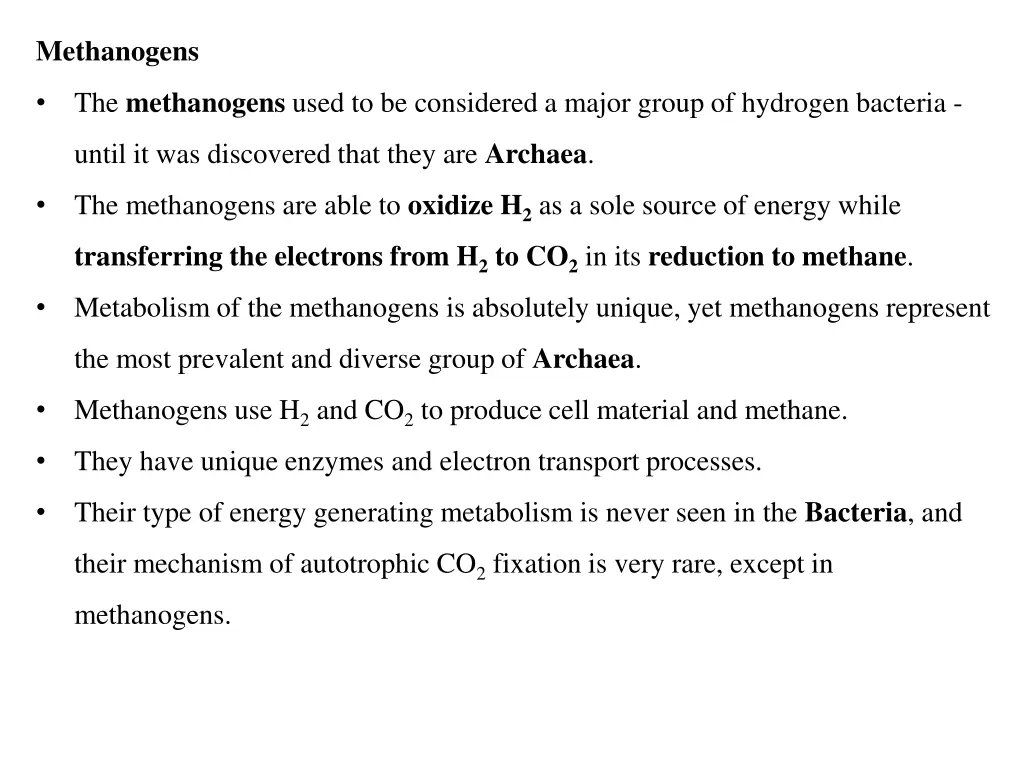 methanogens