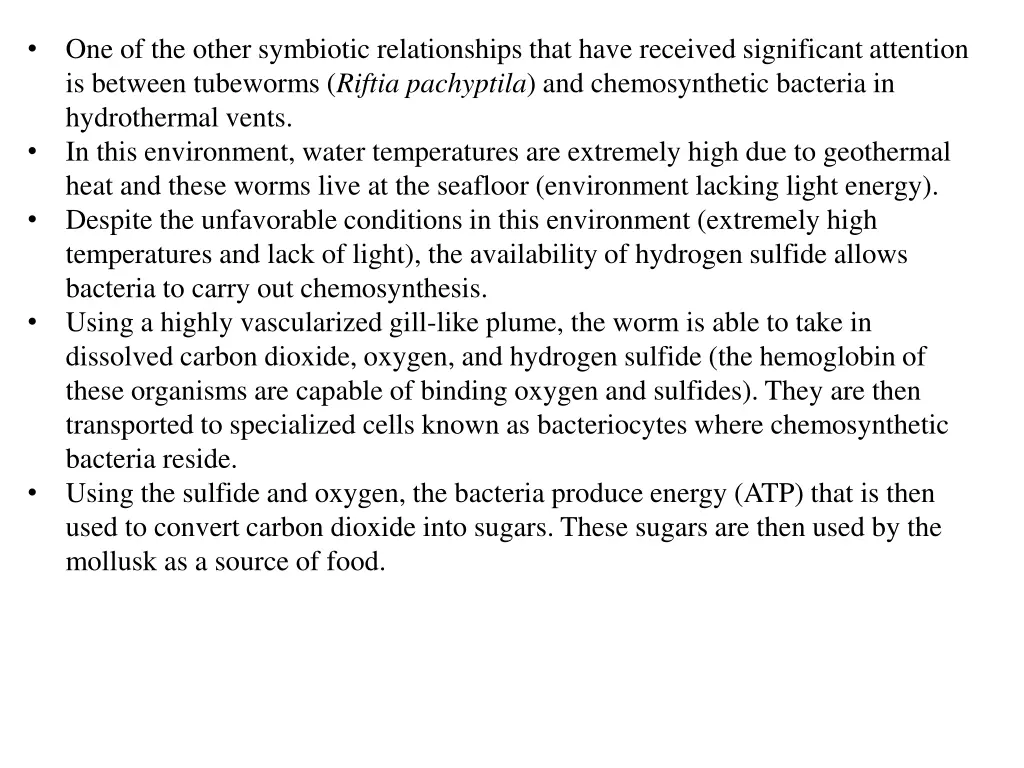 one of the other symbiotic relationships that