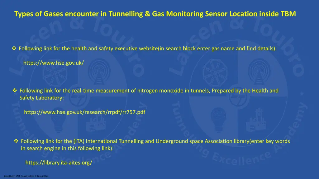 types of gases encounter in tunnelling 1