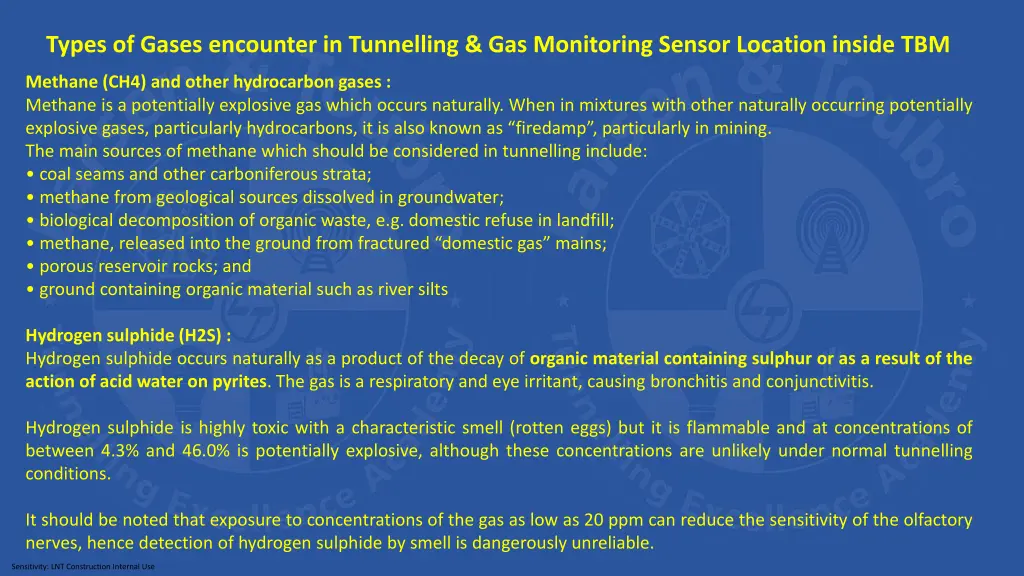 types of gases encounter in tunnelling 4