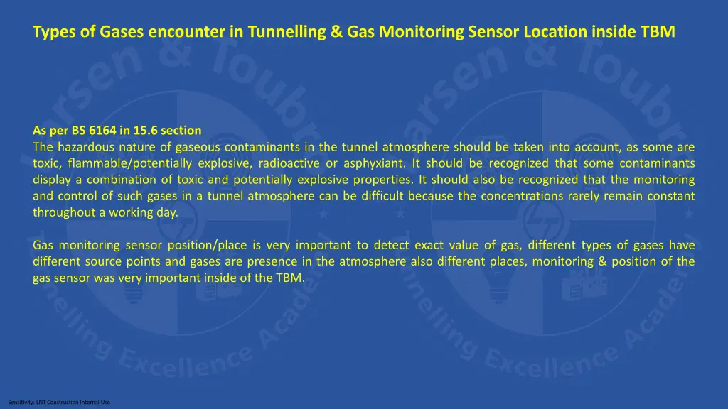 types of gases encounter in tunnelling