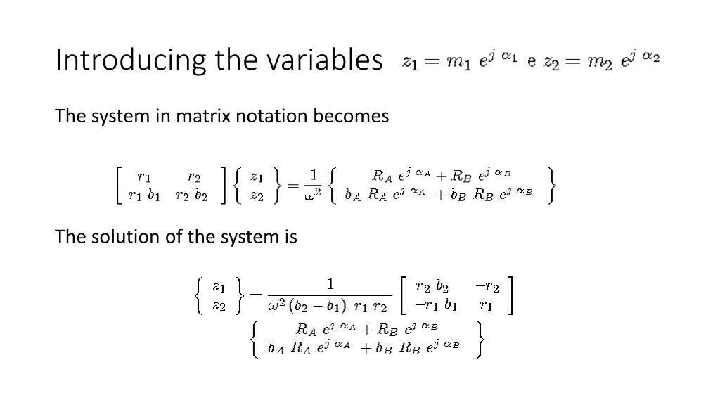 introducing the variables