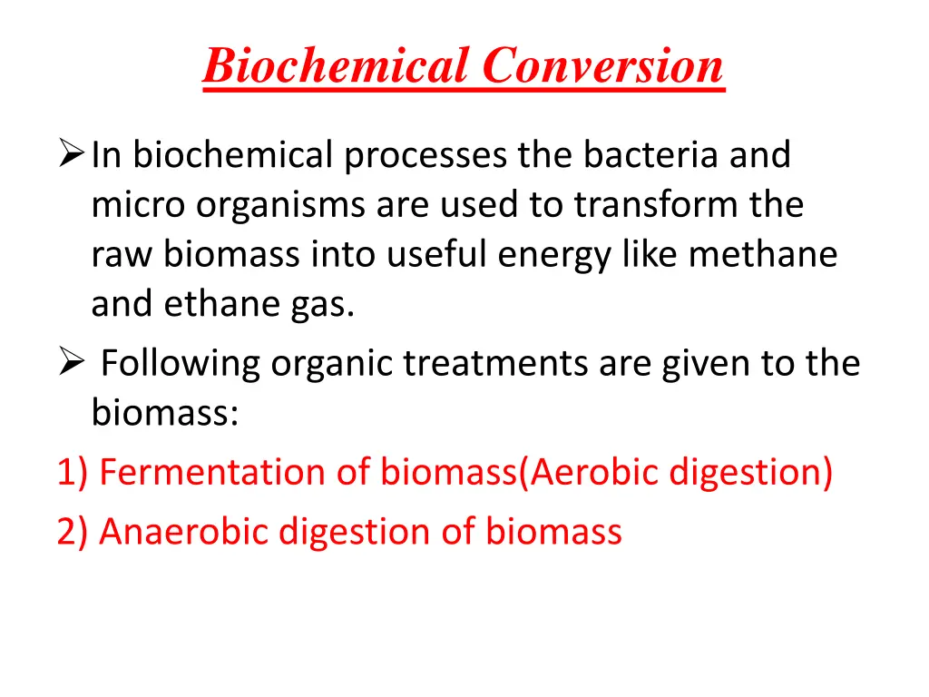 biochemical conversion