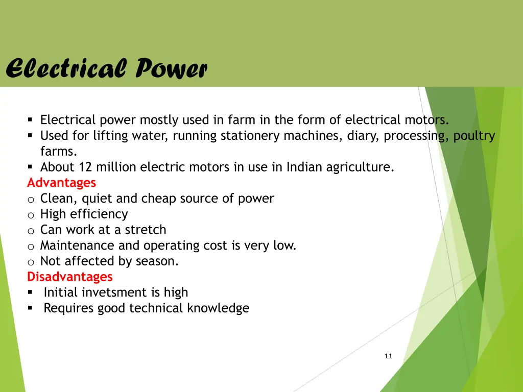 electrical power