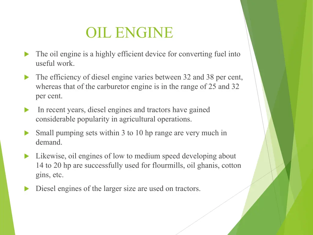 oil engine