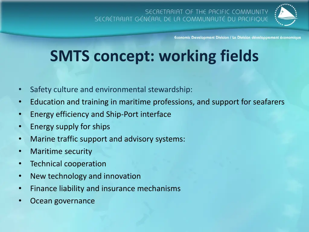 smts concept working fields